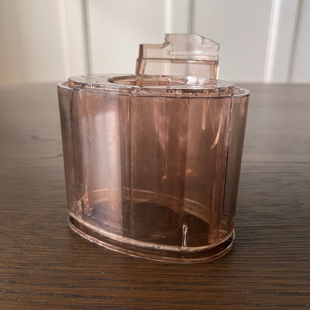 Vtg Cuisinart Food Processor Replacement Pusher & Sleeve Amber Transparent FLAWS